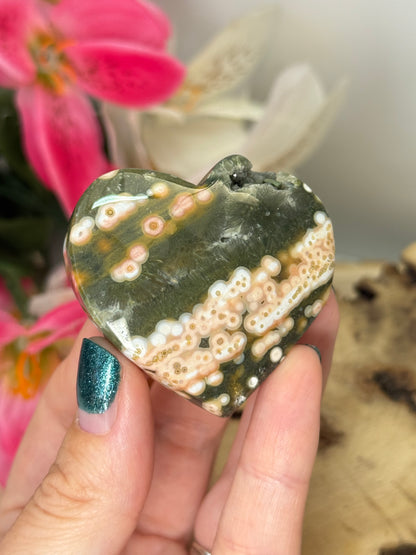 8th Vein Ocean Jasper Heart