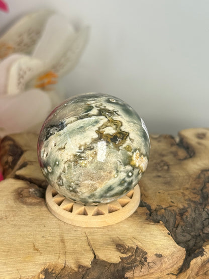 8th Vein Ocean Jasper Sphere