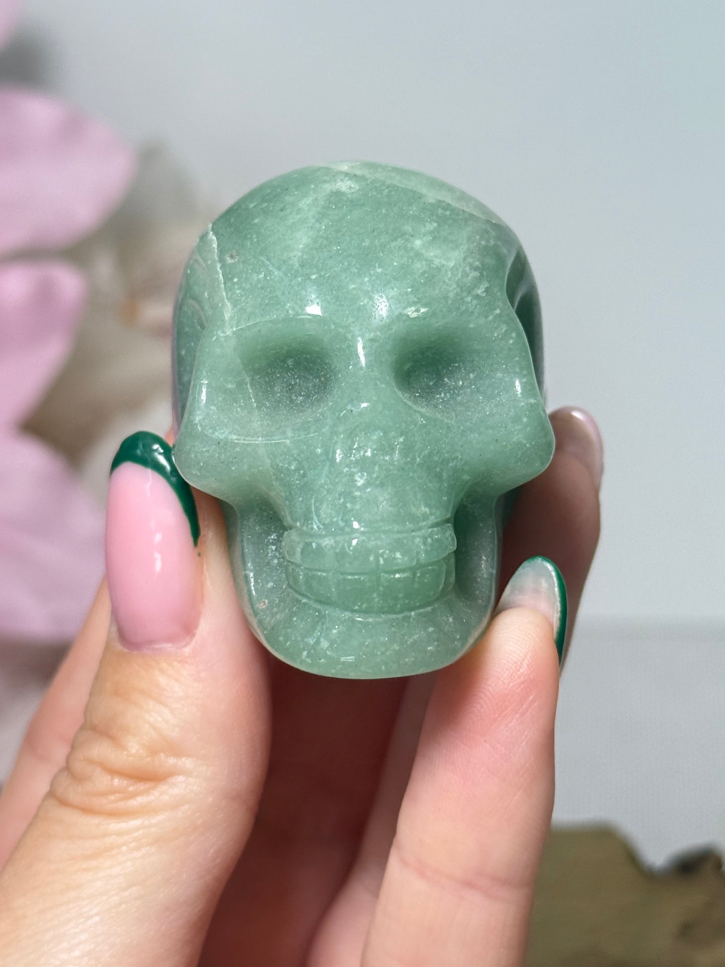 Green Aventurine Skull