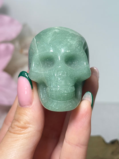 Green Aventurine Skull