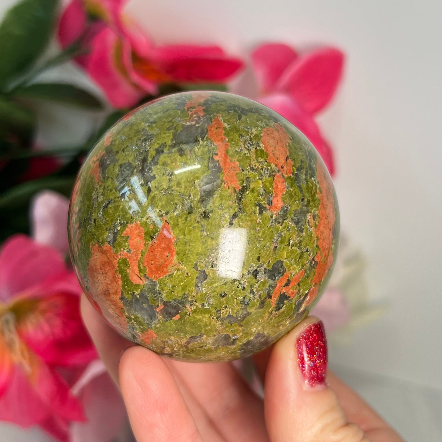 Large Unakite Sphere