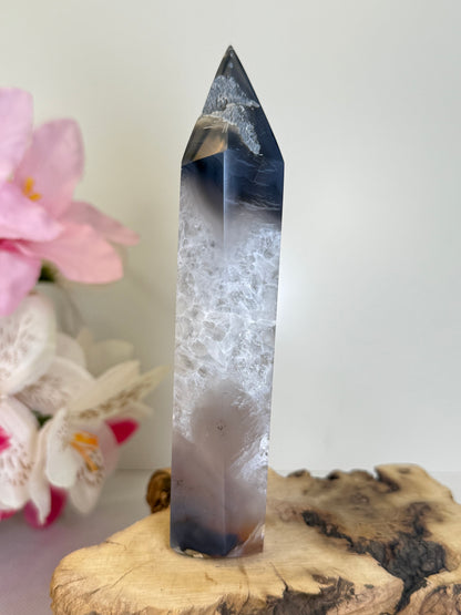 Large Druzy Agate Tower