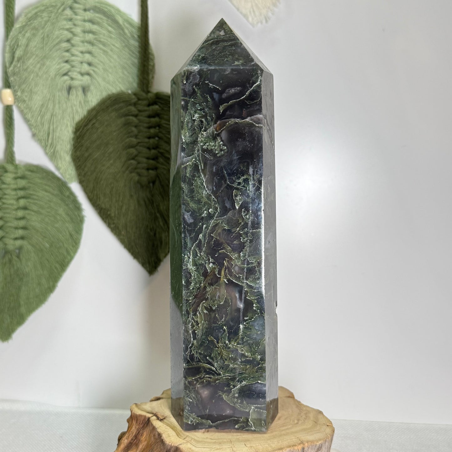 XL Moss Agate Tower