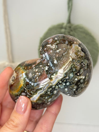 Large Ocean Jasper Mushroom