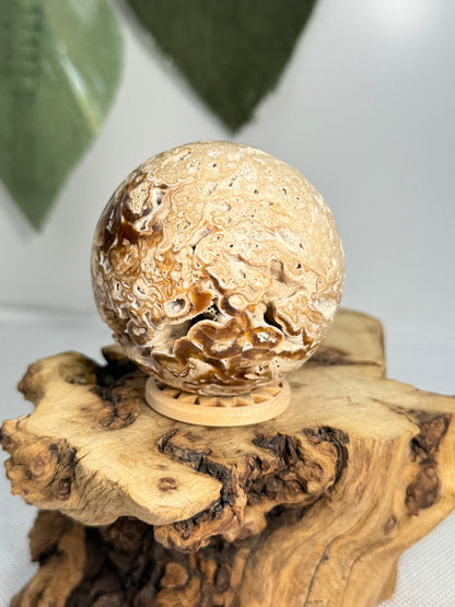 Chocolate Calcite Sphere