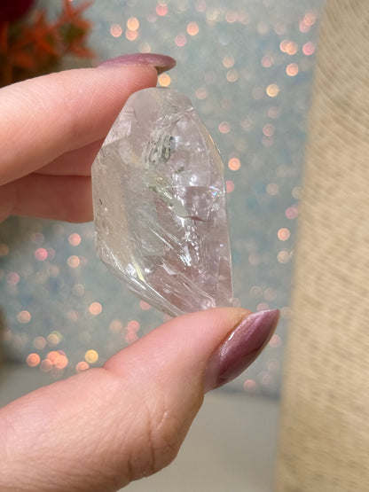 Faceted Clear Quartz Heart