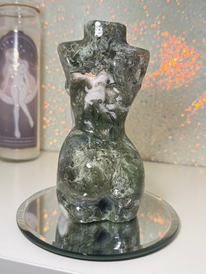 Large Moss Agate Lady Body