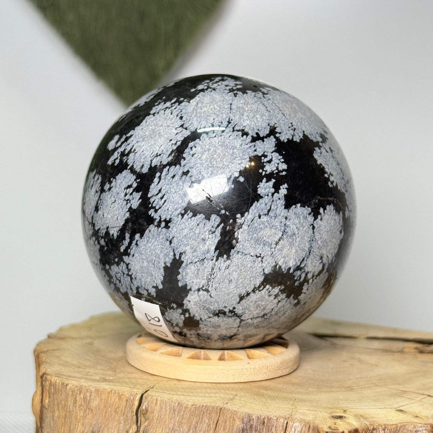 Snowflake Obsidian Sphere