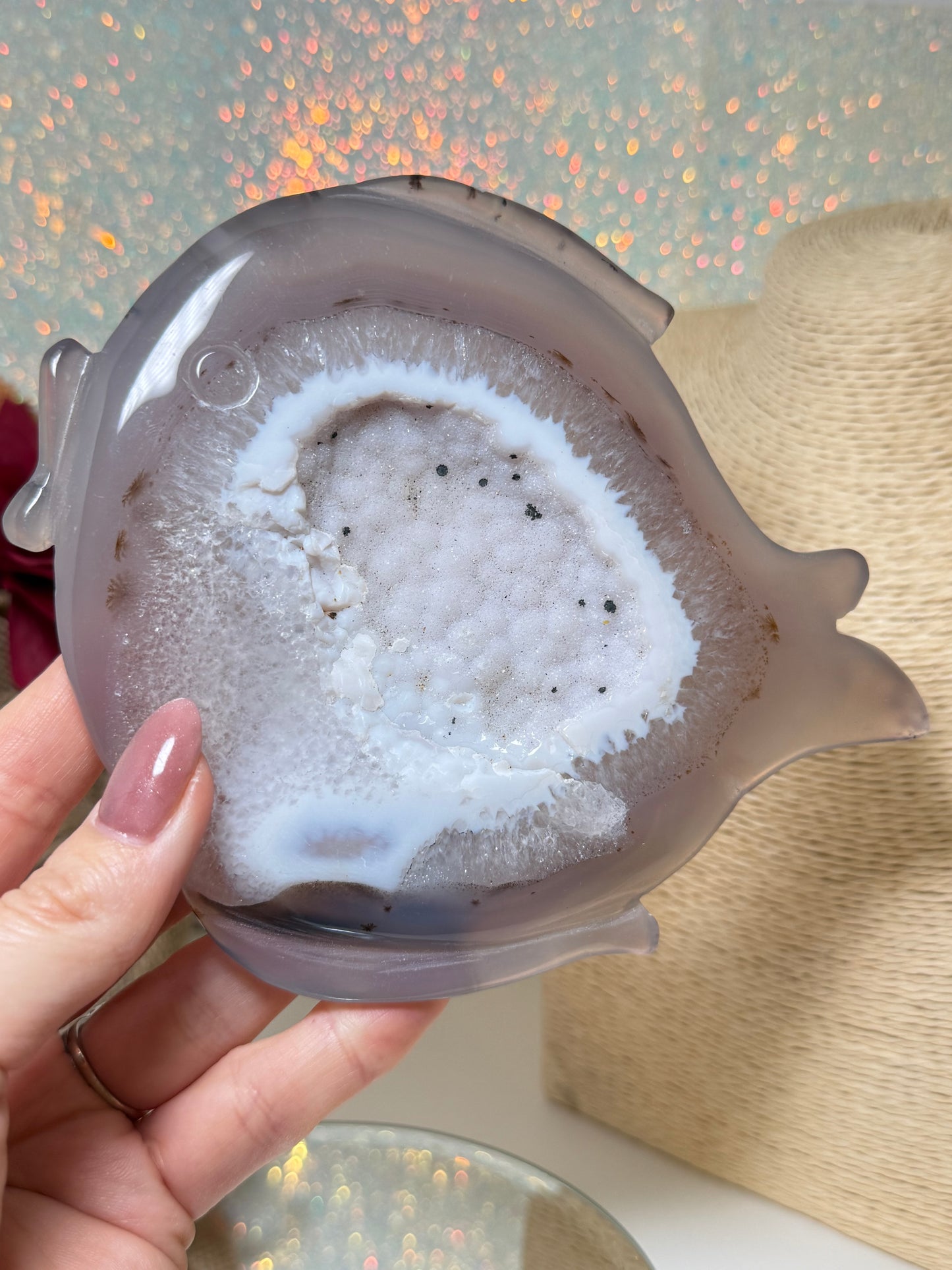 Druzy Agate Fish