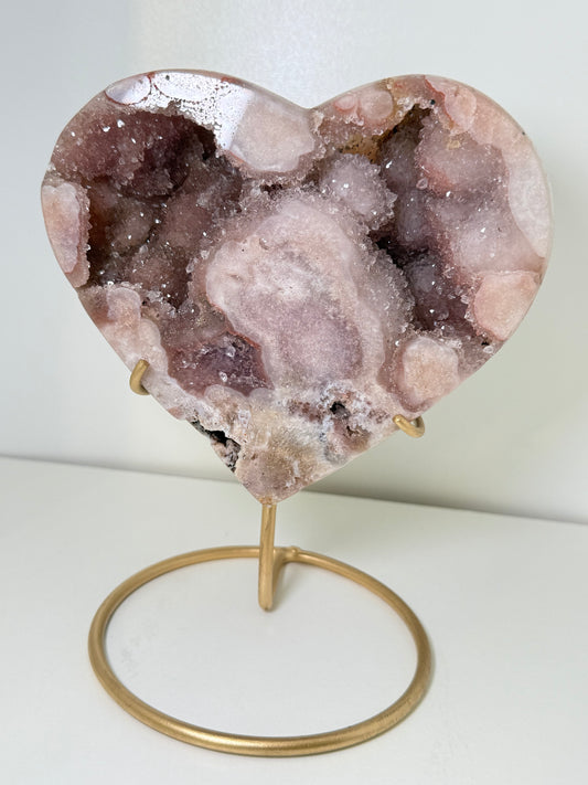 XL Pink Amethyst Heart