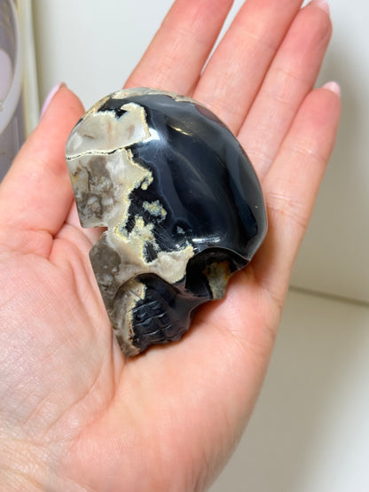 Volcano Agate Skull