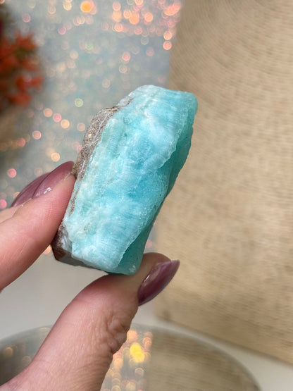 Blue Aragonite & Smithsonite Raw