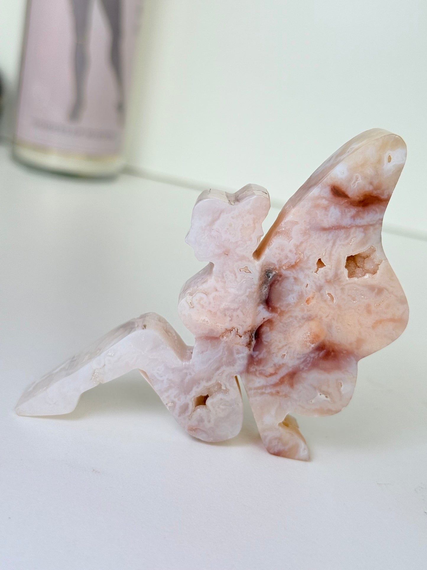 Pink Plume Agate Fairy
