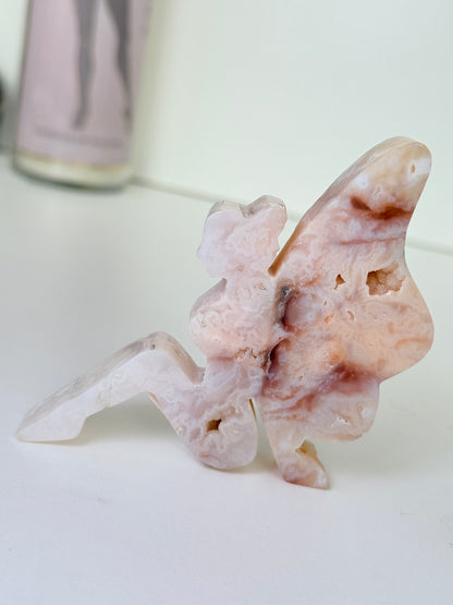 Pink Plume Agate Fairy