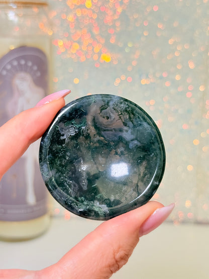 Mini Moss Agate Bowl (E)