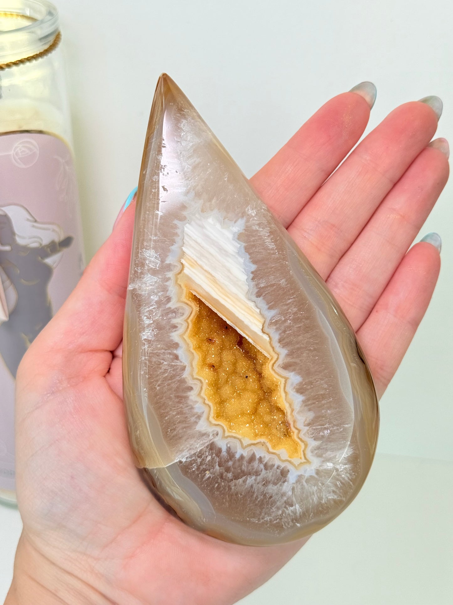 Brazilian Agate Drop With Stand