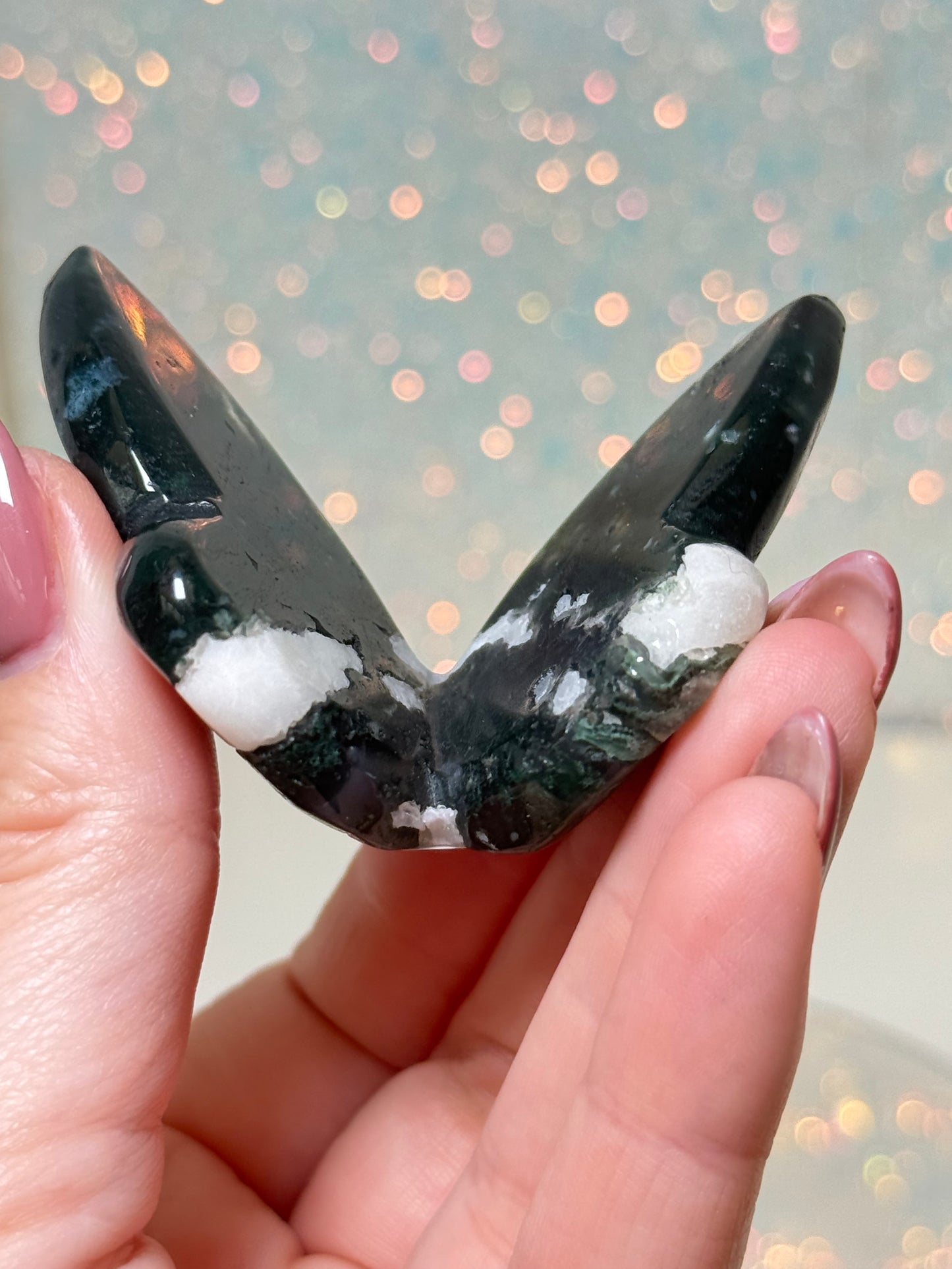 Moss Agate Butterfly