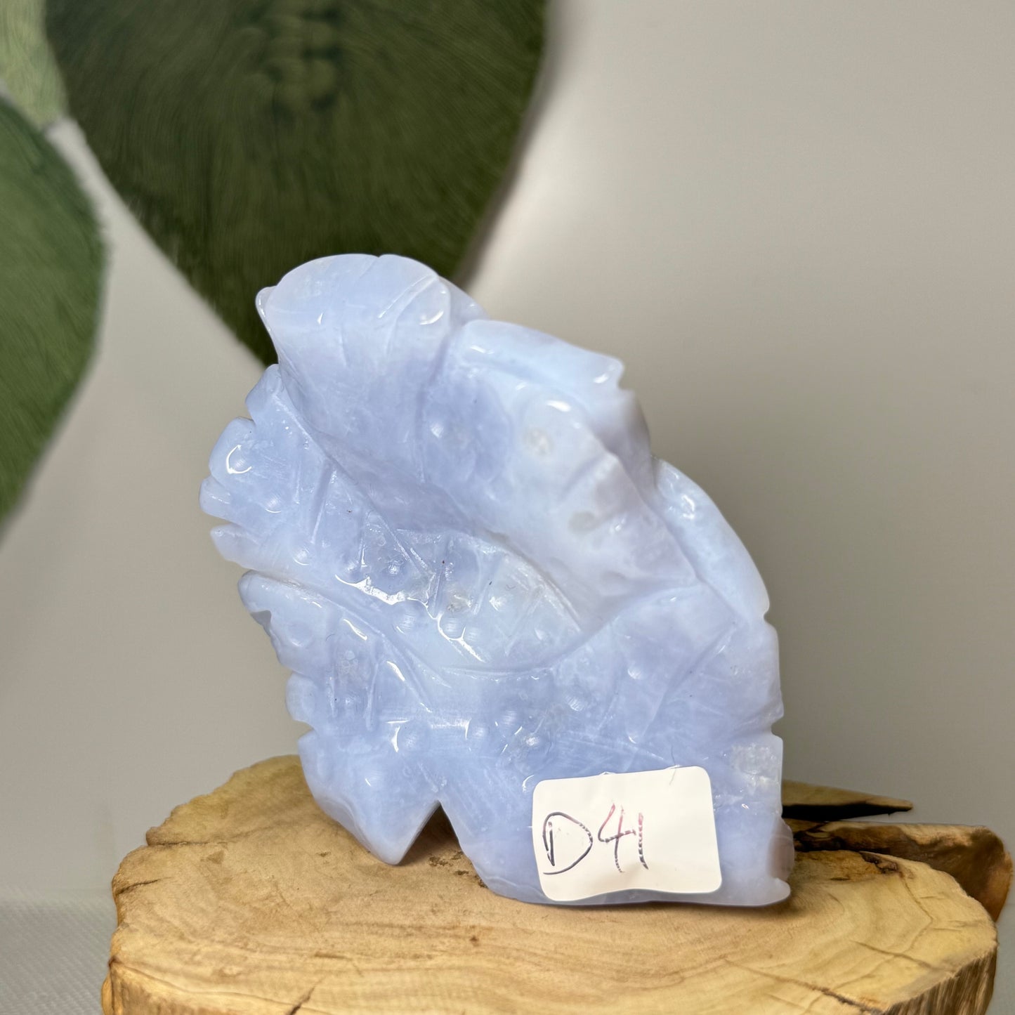 Blue Lace Agate Sea Themed Carving