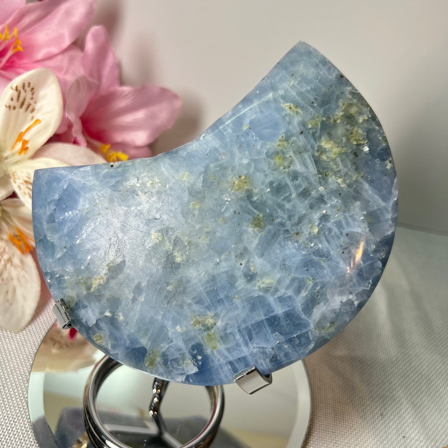 Large Blue Calcite Moon