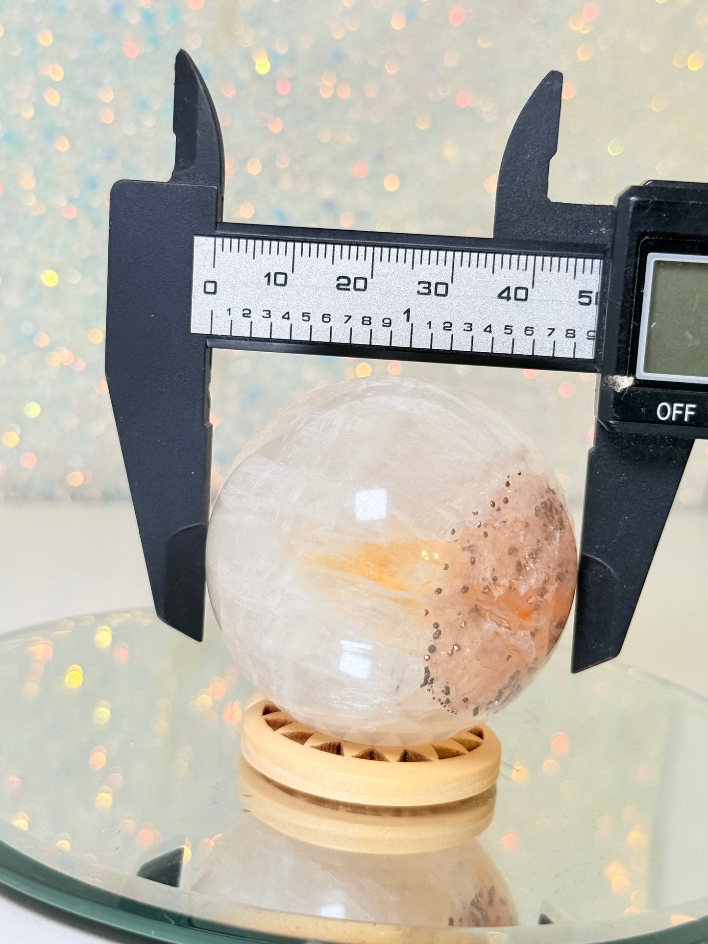 Fluorite Sphere With Pyrite