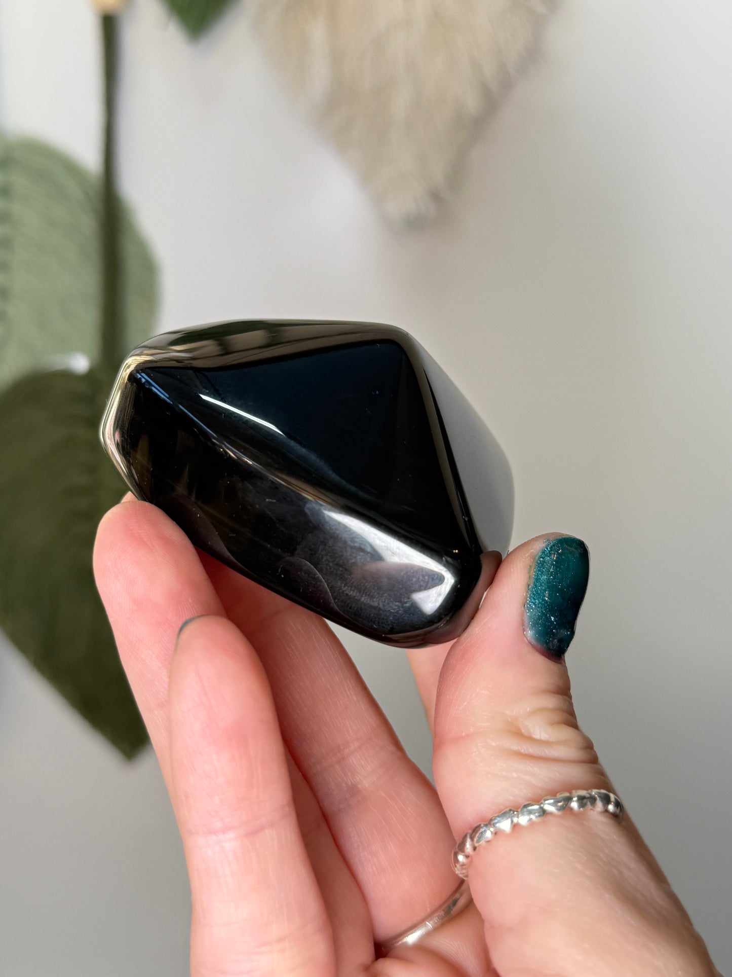 Rainbow Obsidian Heart