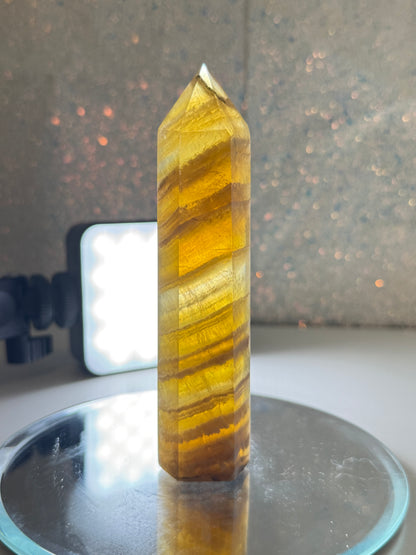 Yellow Fluorite Point