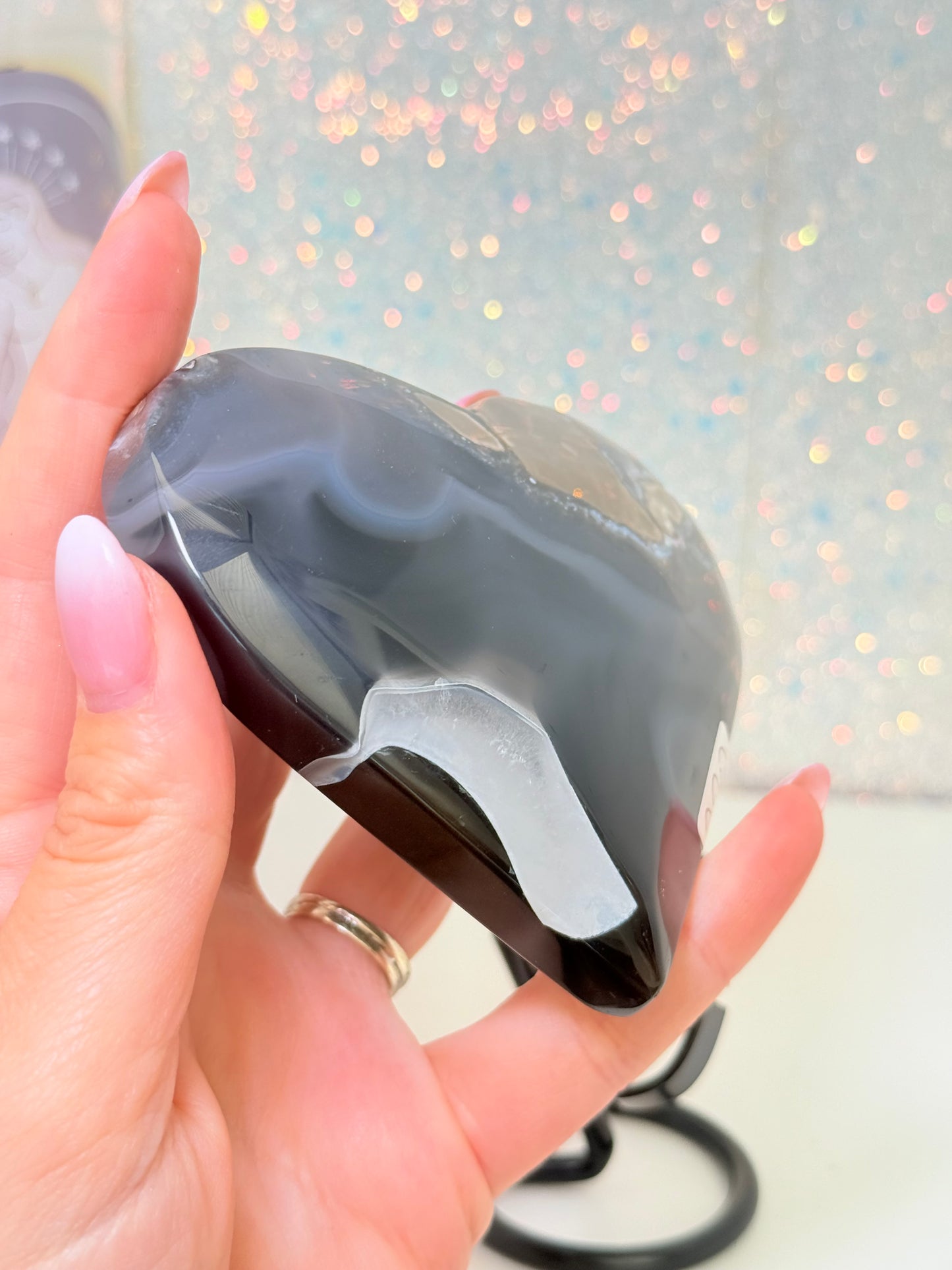 Volcano Agate Heart