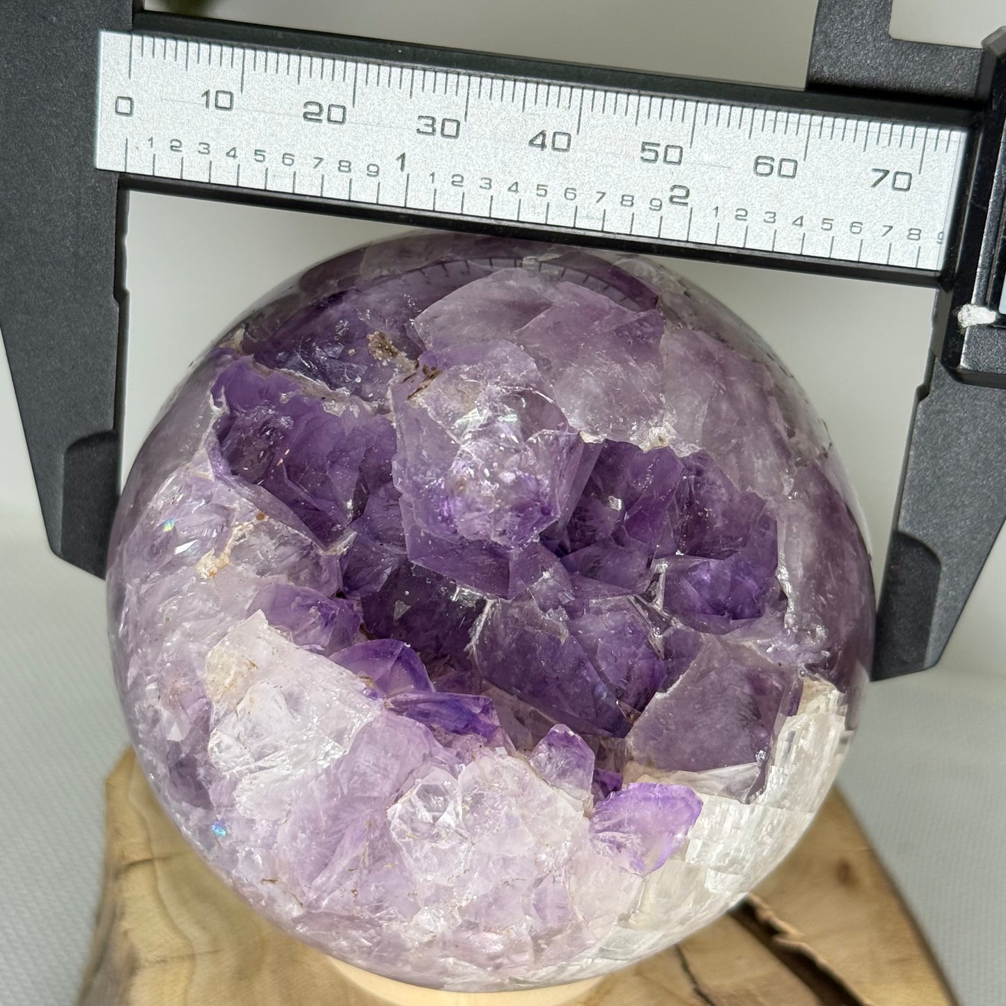 Amethyst Agate Sphere With Calcite