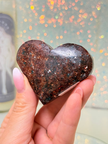 Mica In Garnet Heart