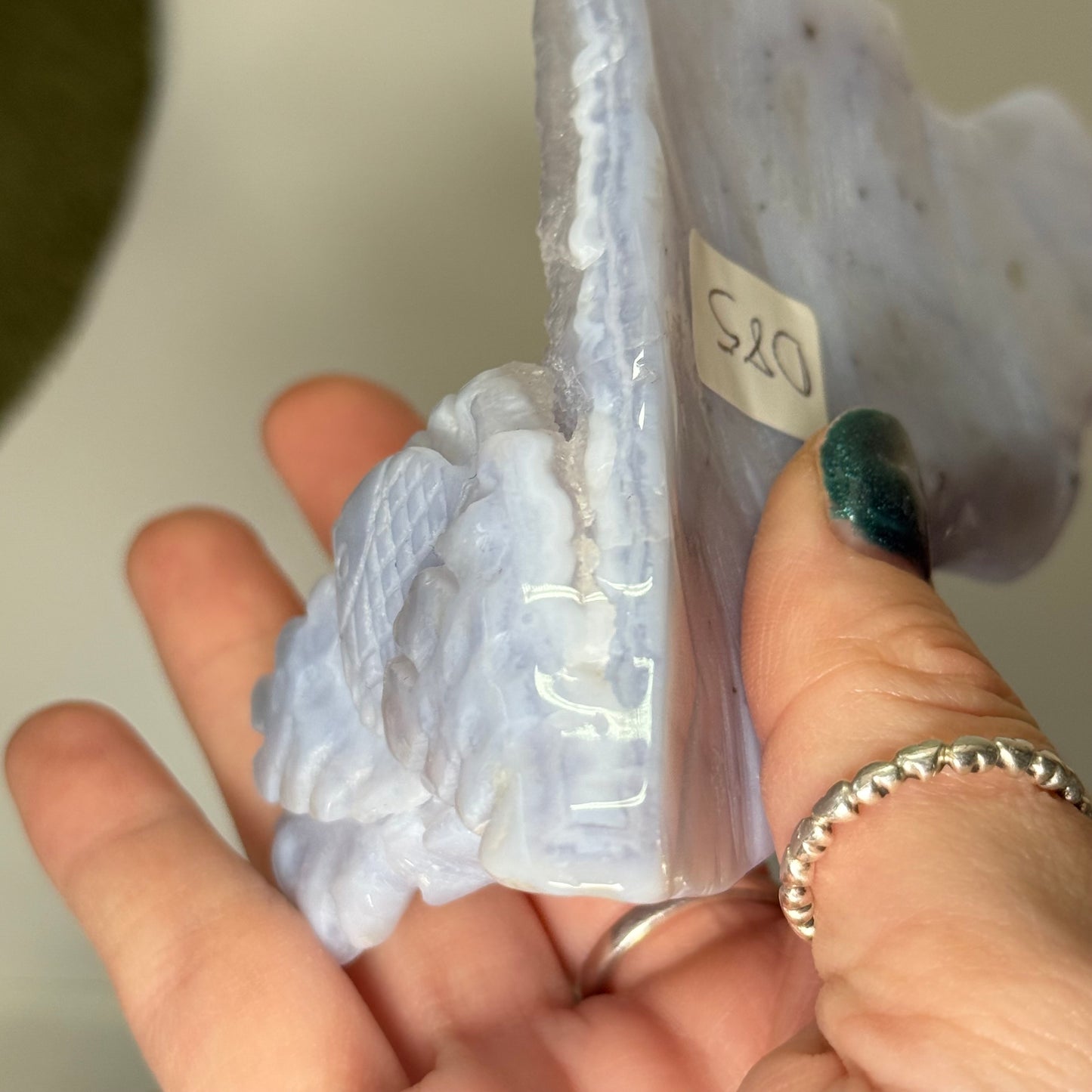 Blue Lace Agate Sea Theme Carving