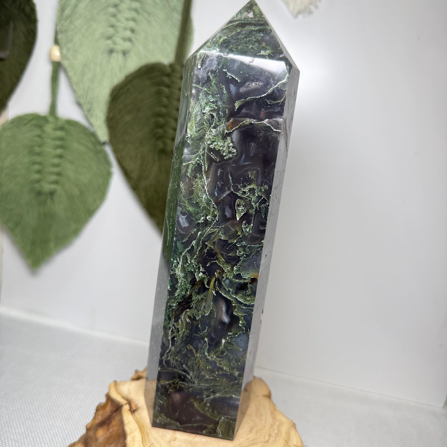 XL Moss Agate Tower