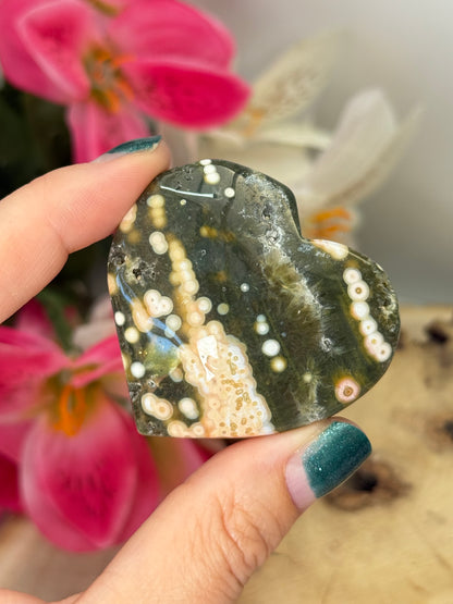 8th Vein Ocean Jasper Heart