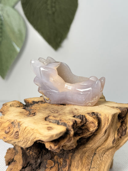 Druzy Agate Dragon Head