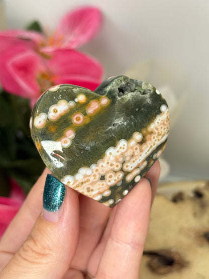 8th Vein Ocean Jasper Heart