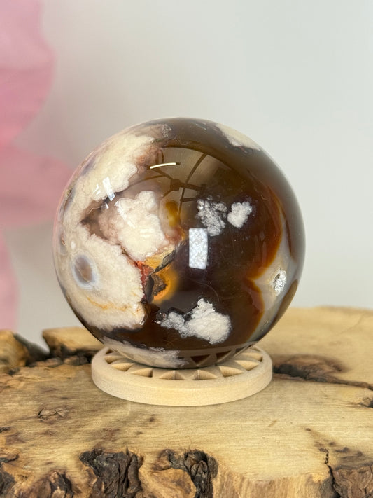Flower Agate Sphere