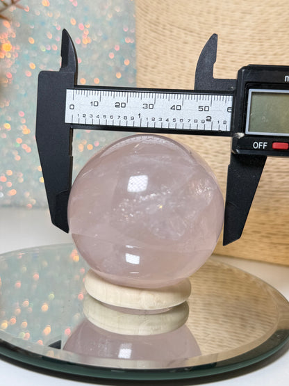 Star Light Rose Quartz Sphere (Asterism)