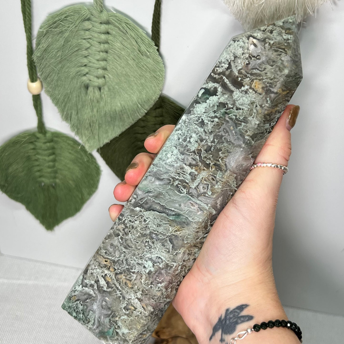 XL Moss Agate Tower