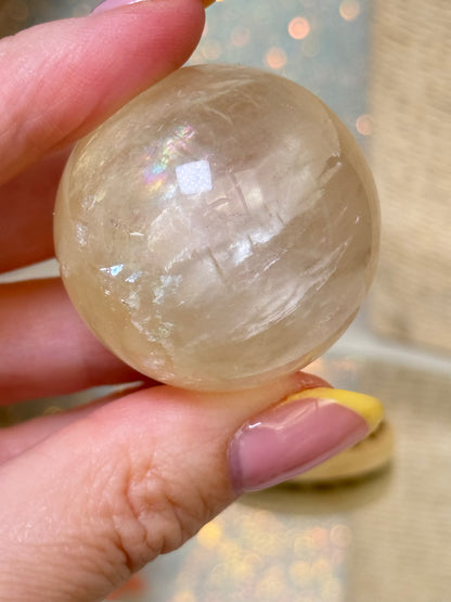 Honey Calcite Sphere