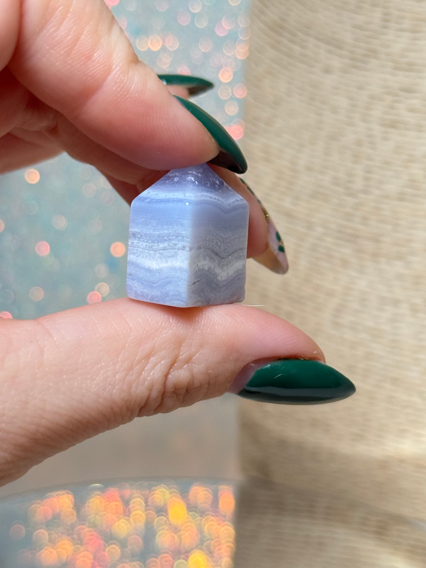 Blue Lace Agate Baby Tower (B)