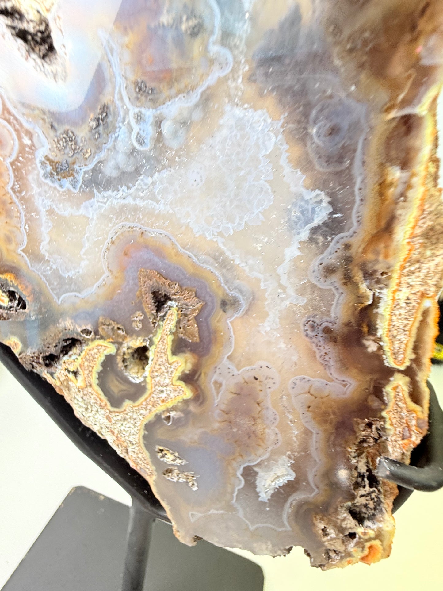Brazilian Agate Slice On Stand