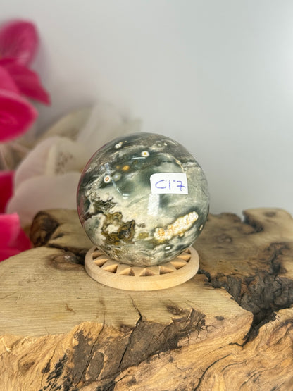 8th Vein Ocean Jasper Sphere