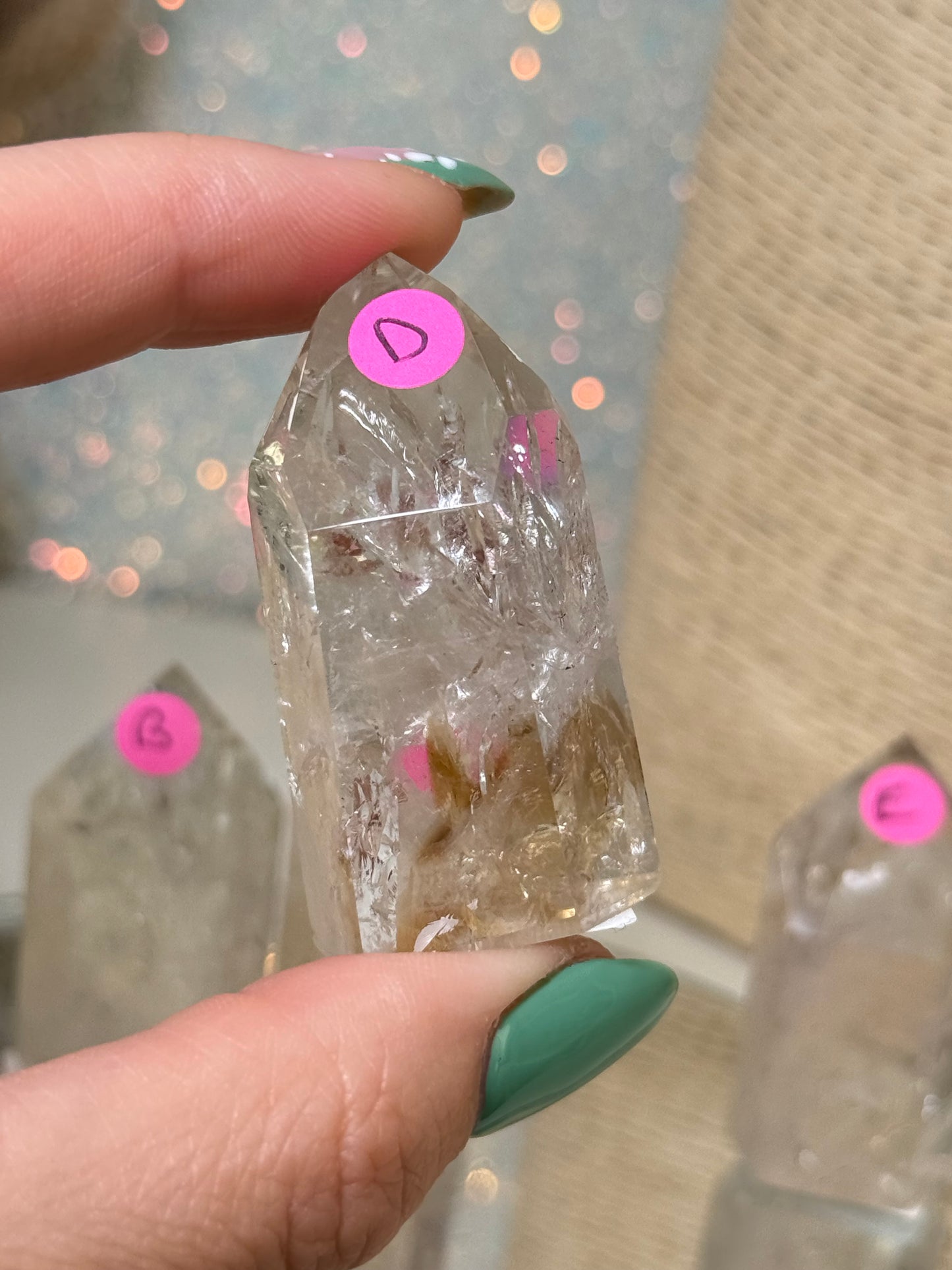 Brazilian Powellite Quartz Point (UV Reactive)