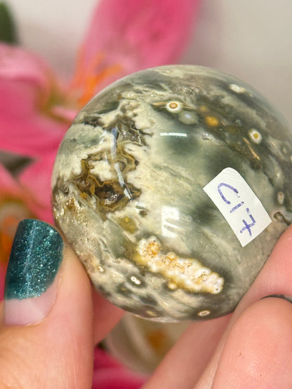 8th Vein Ocean Jasper Sphere
