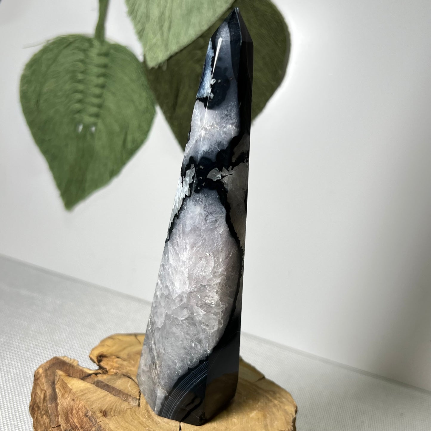 Black Banded Agate Obelisk