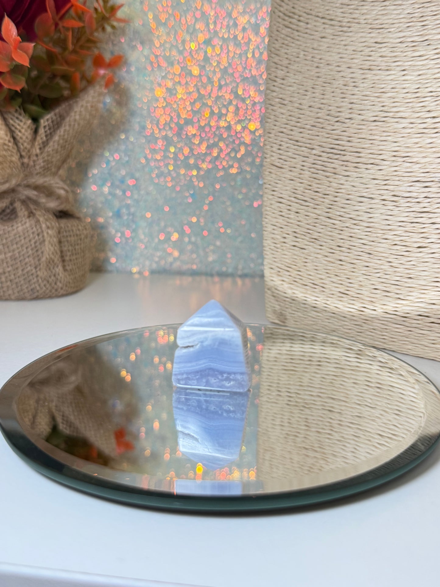 Blue Lace Agate Baby Tower (A)