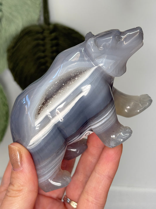 Druzy Agate Bear