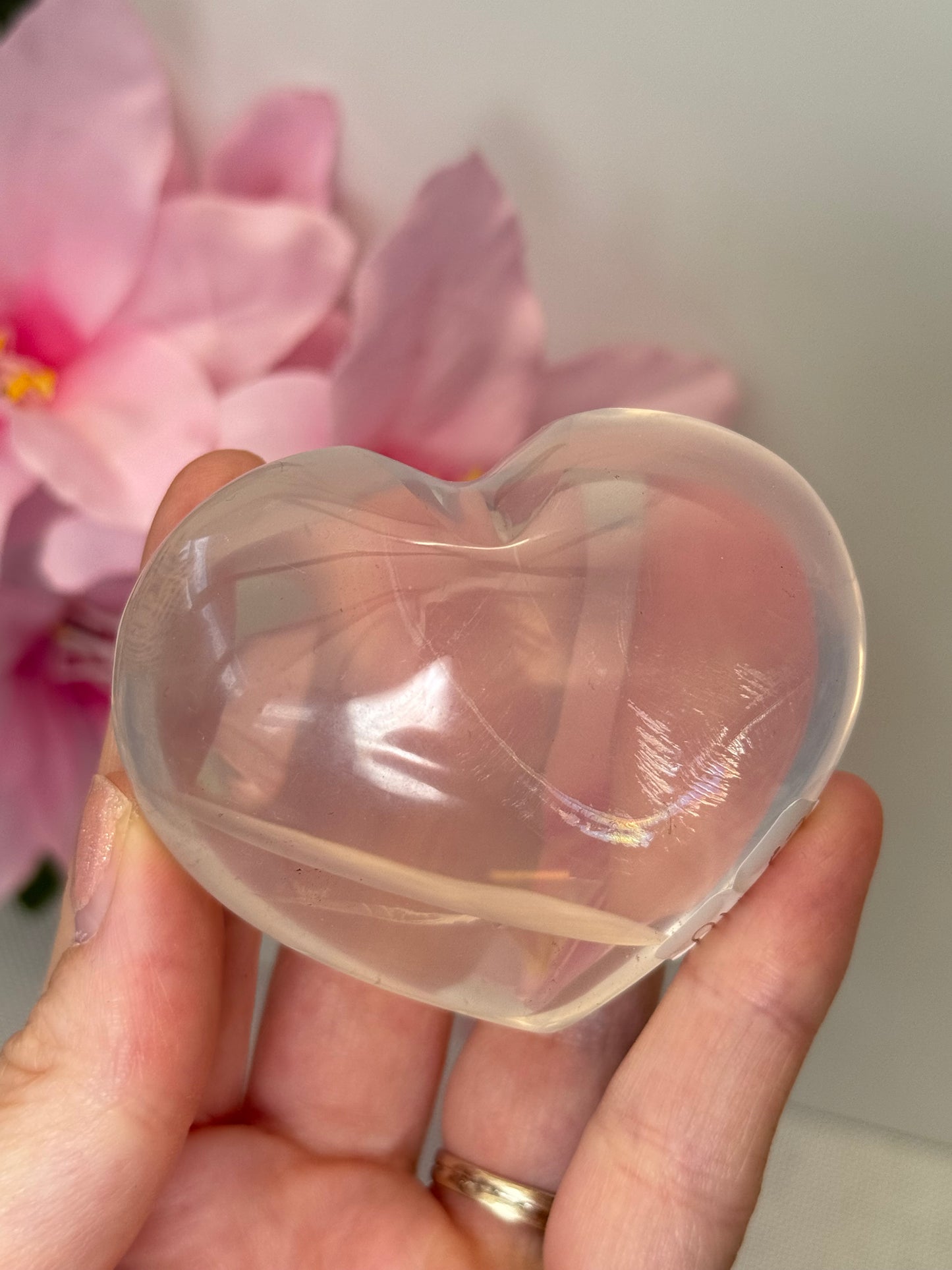 Jelly Rose Quartz Heart