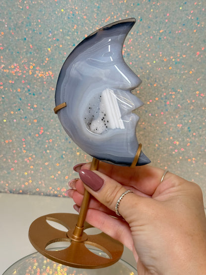Druzy Agate Moon