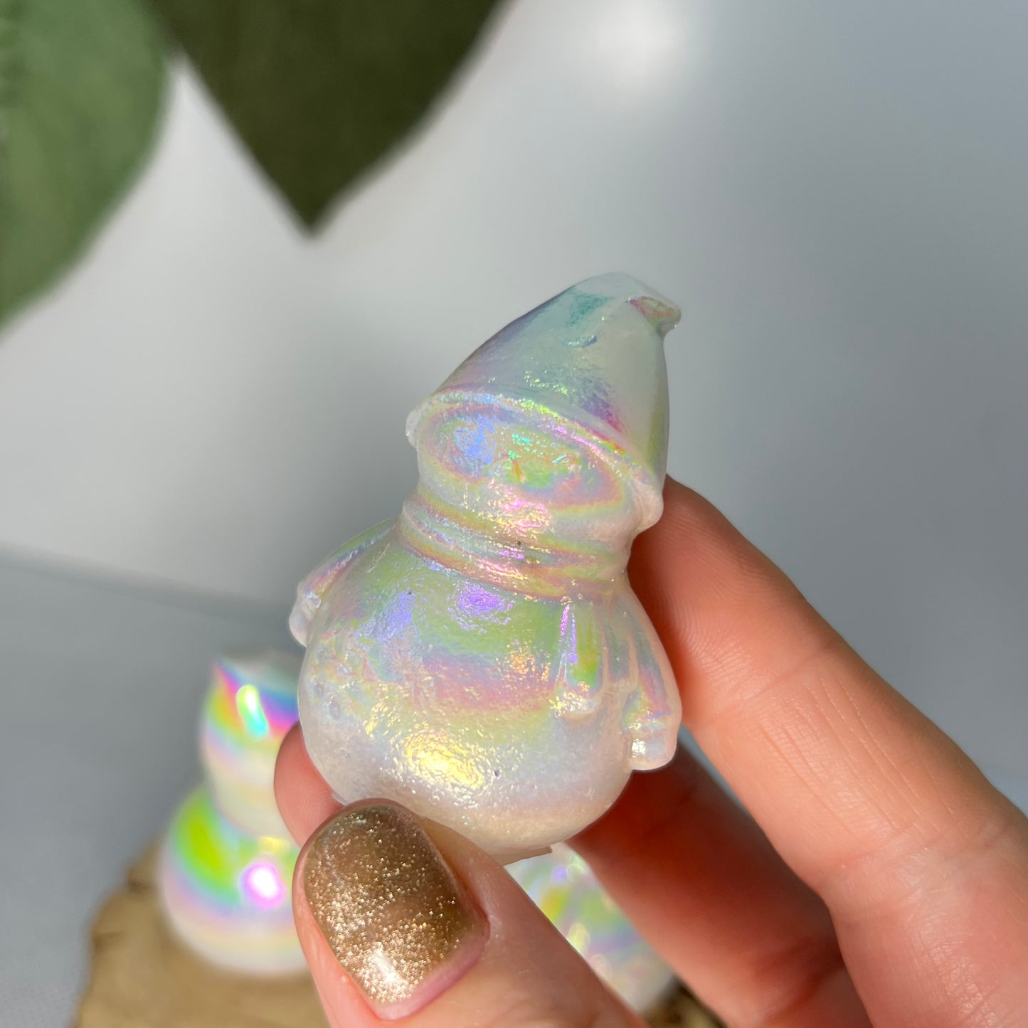 Aura Coated Jade Snowman