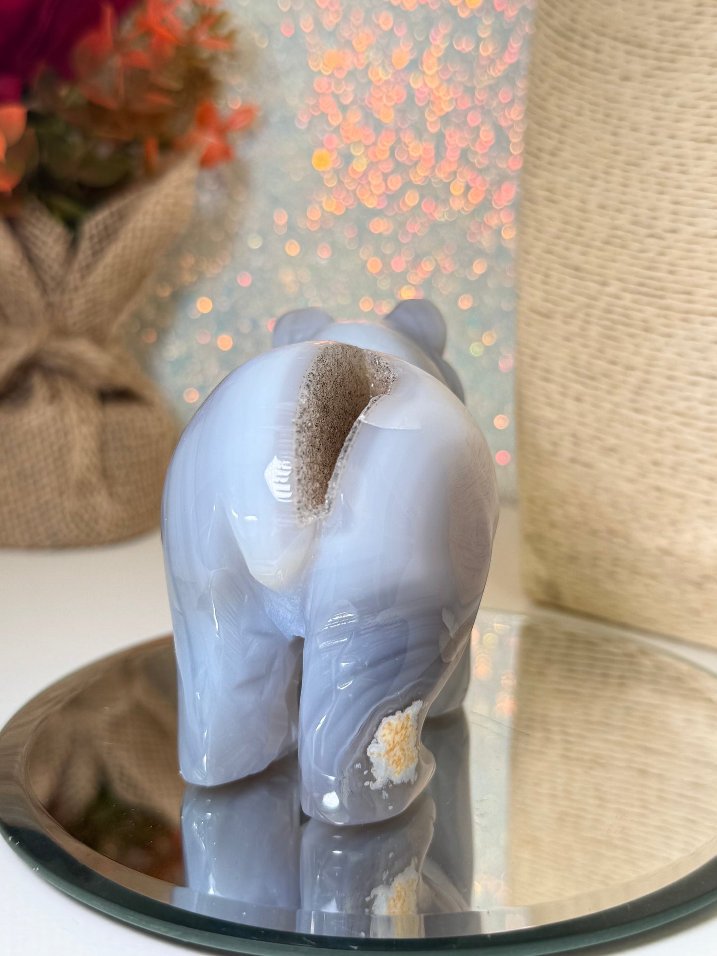 Large Druzy Agate Bear
